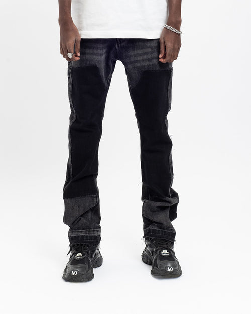 ROCKET BLACK FLARE DENIM