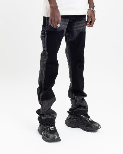 ROCKET BLACK FLARE DENIM