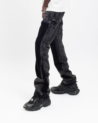 ROCKET BLACK FLARE DENIM